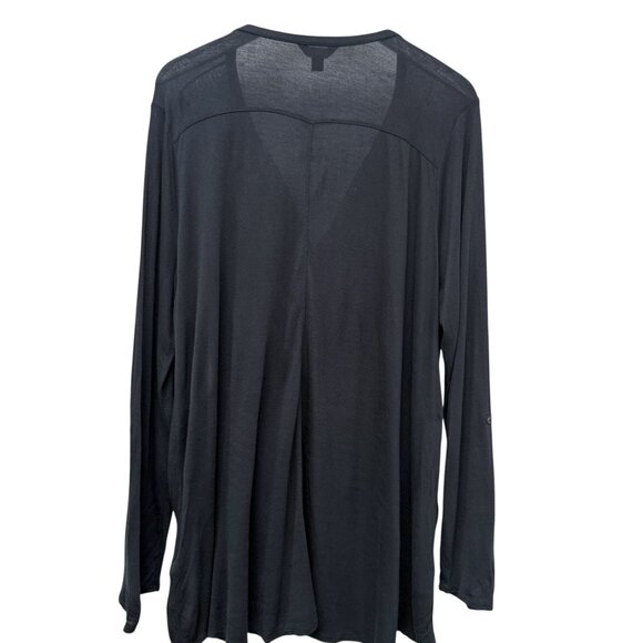 LUCKY BRAND Tunic Top Plus Size 2X Black Velvet Stretch Rayon Womens Evening NWT - Picture 6 of 14